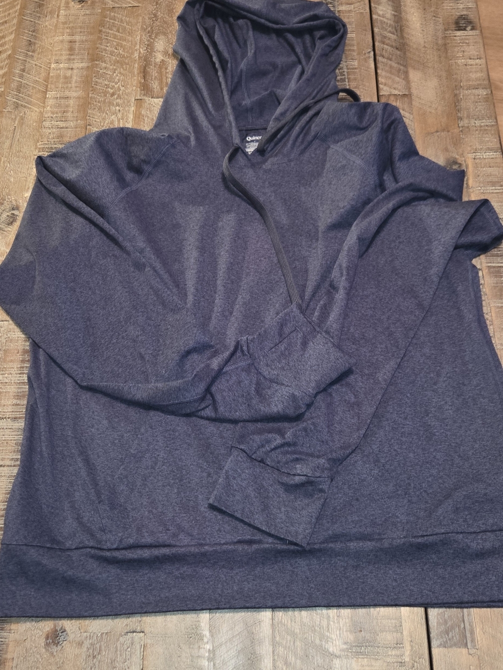 Quince Men’s Hooded Crewneck Sweater - Navy